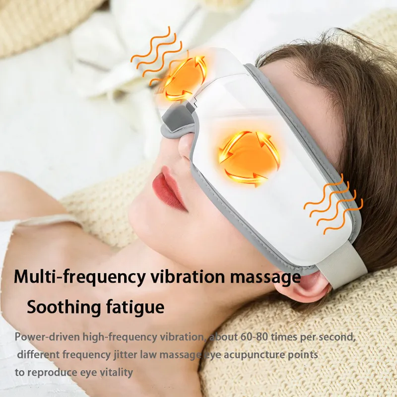 Massaggiatore per gli occhi Musica Bluetooth Ricaricabile Impacco per massaggi Occhiali 4D Smart Airbag Maschera per strumenti per la cura delle vibrazioni 221208