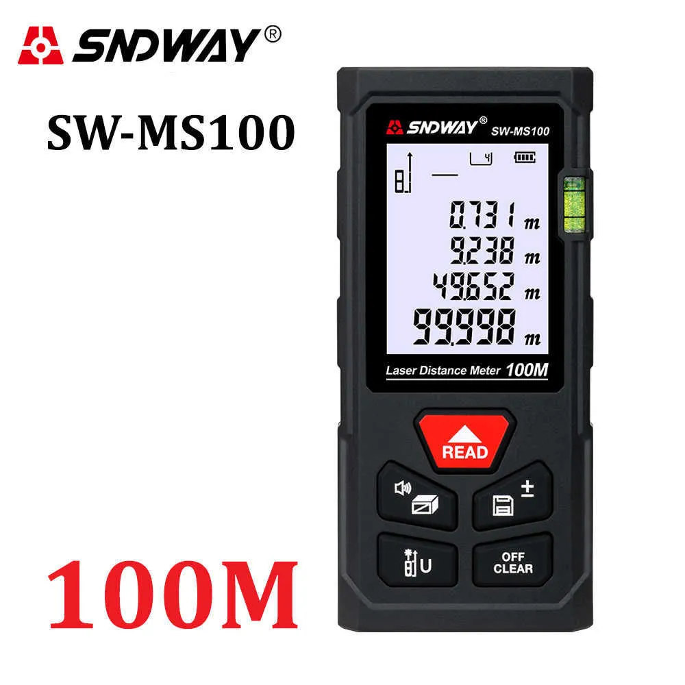 SNDWAY Télémètre Laser 40M 60M 80M 100M Télémètre Trena Laser Ruban  Télémètre Construction Dispositif De Mesure Règle Outil De Test Du 12,4 €