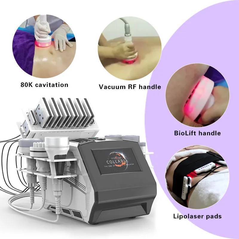 Salon Slimming Portable RF lipo aspirazione laser assistenza sanitaria corpo dimagrante macchina per cavitazione 80k