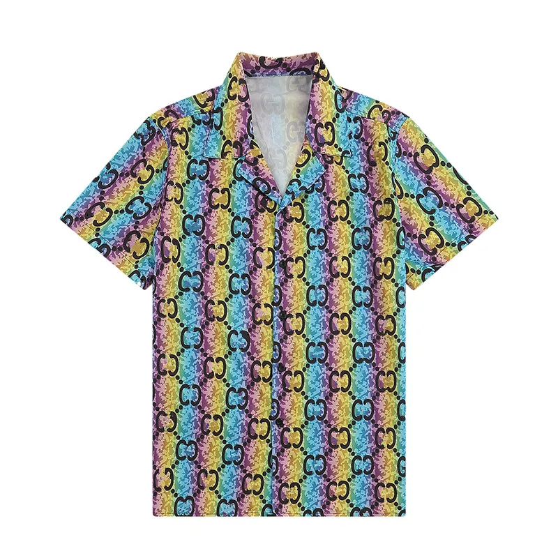 2023 mäns casual vintage skjortor män sommar kortärmad siden bowlingskjorta man kofta blus mode Hawaii blommönster Designer klänning skjorta M-3XL