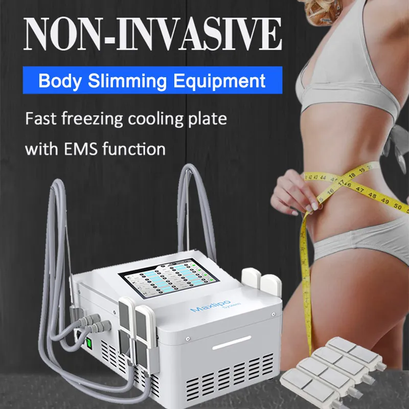 Cryo EMS 2 EM 1 Cryolipolysis Slimming Body Machine Construção muscular Perda de peso Remoção de celulite Não invasivo aperto Modelagem do corpo