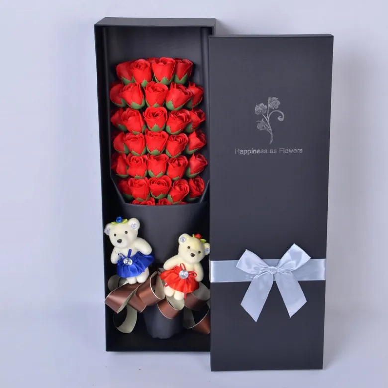 Blumen dekorieren Geburtstagsgeschenk Freundin fakeSoap Seife Geschenkbox Rose