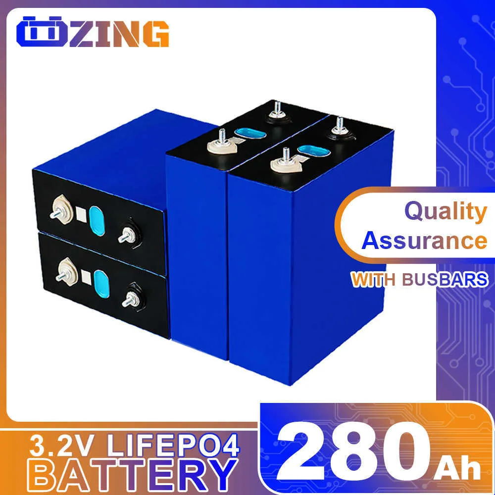 32PCS 280AH LIFEPO4 Batterie 3.2 V Deep Cycle Rechargeable Batterie Pack DIY pour 12V 24V 48V VANS VANS GOLL CART SOSTER