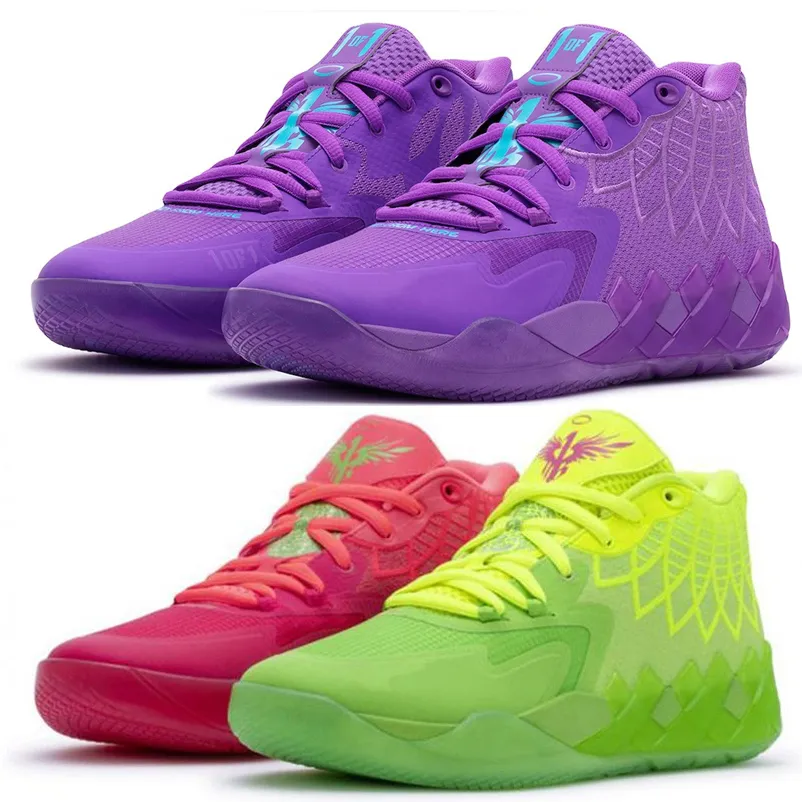 Chaussure LaMelo LaMelo Ball 1 MB.01 Chaussures de basket-ball pour hommes Black Blast Buzz City LO UFO Not From Here Queen Citys Rick et Morty Rock Ridge Red Baskets de sport pour hommes