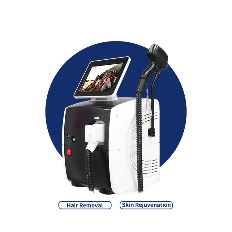 Tragbare Diodenlasermaschine mit einem Griff, 808 nm/3 Wellenlängen, 755 808 1064 nm, dauerhafte Haarentfernung, Hautverjüngung, Schönheitsausrüstung für den Salongebrauch