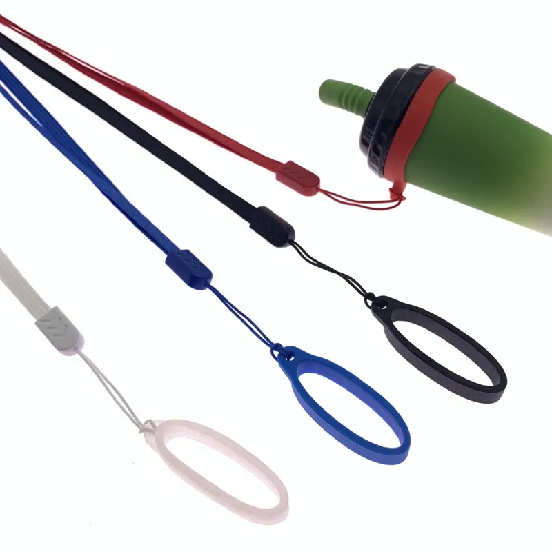 Collier de sangle de chaîne de corde de cou de clips de lanière de 40 mm avec bande de joint torique en silicone adapté pour la bouteille de Cola peut Mini MAX CUP boîte de dosettes de stylo jetable Pods de Mod portables