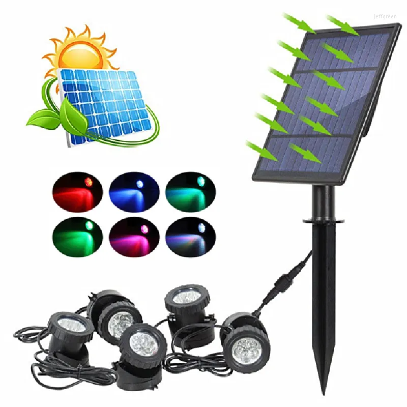 Solar IP65 LED Garden Pool Lights Bulb Ground Prato Lampade impermeabili Paesaggio subacqueo Pathway Street