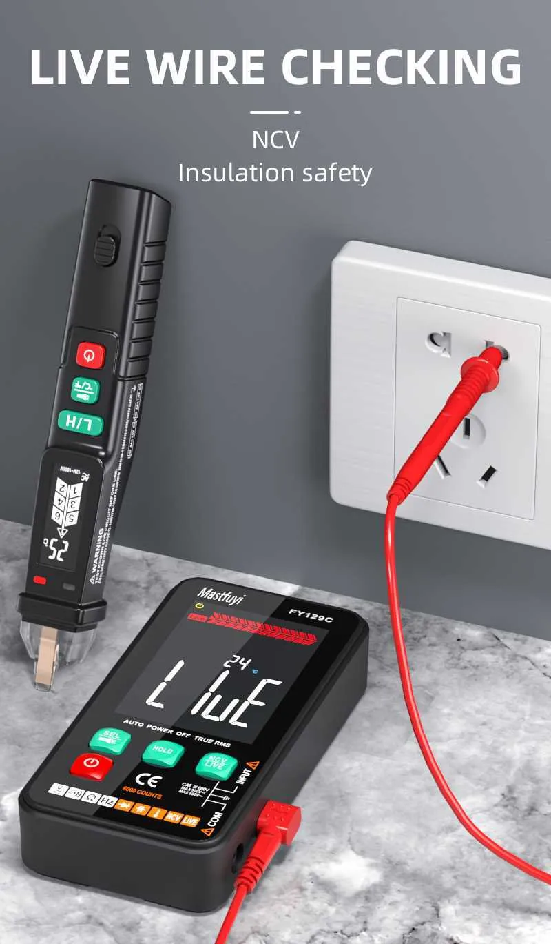 Wholesale Mastfuyi Smart Digital Multimeter With Bracket Large LCD