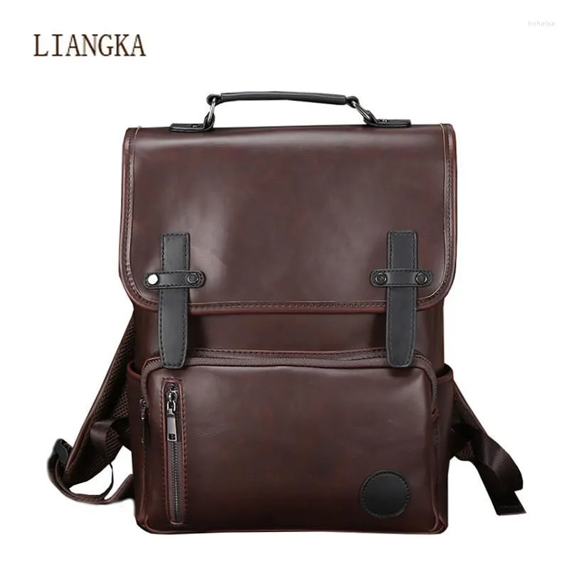 Backpack 2022 Vintage Leather Big Capacity Crazy Horse Travel Backpacks Male Laptop Bag Daypack