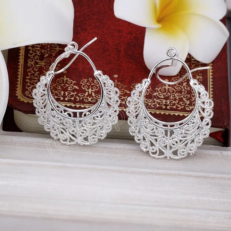 925 Sterling Silber baumelnde Ohrringe Charms für Frau Verlobung Prinzessin Hochzeit Luxus süßer Schmuck