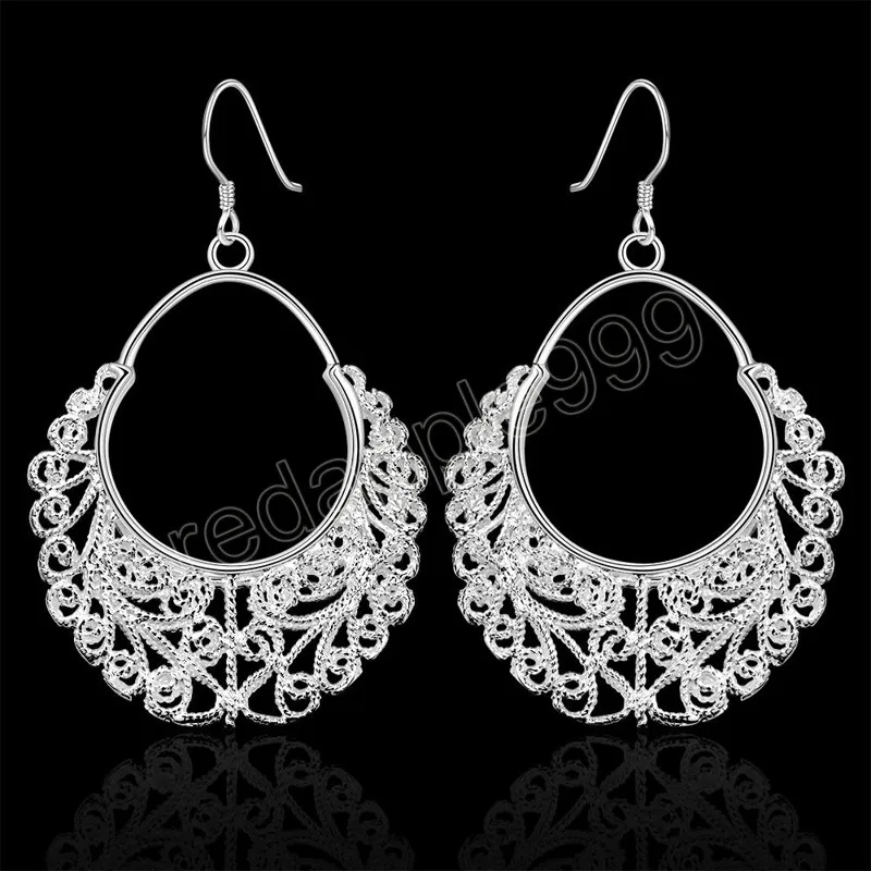 Charm 925 Sterling Silber Vintage Dangle Ohrringe für Frauen Luxusdesigner Schmuck Hochzeits Geburtstag Weihnachtsgeschenke