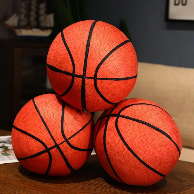 24 cm nieuwe simulatie basketbal pluche speelgoed creatief moderne sportpoppen knuffels kussen voor kinderen chindren verjaardagscadeau