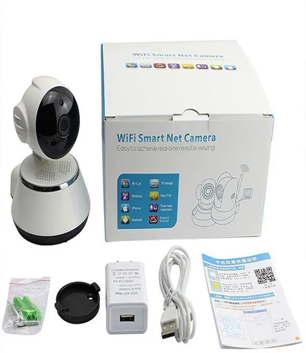 WIFI Smart Net Camera V380 Aplikacja telefoniczna 720p Mini IP Kamera bezprzewodowa P2P Kamera bezpieczeństwa Nocna wizja IR Robot Monitor Baby Monitor Wit7565586