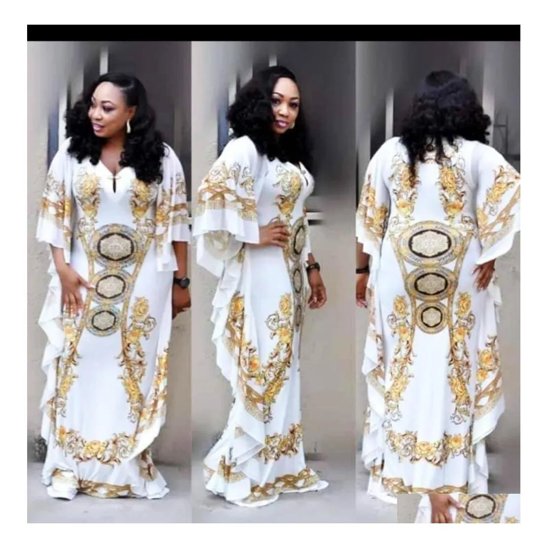 Robes Décontractées Tilapia Lâche Femmes Robe D'été Conception Droite Style Royal Africain Dashiki Élastique Big Mx190727 Drop Delivery Appar Dhjug