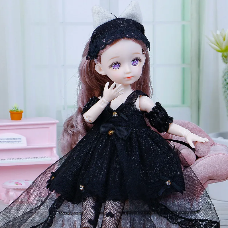 Dolls 12 Inch BJD Doll 22 Movable Joints 16 Makeup Dress Up Color 3D Big Eyeball with Fashion Clothes for Girls DIY Toy from Dhgate Dolls