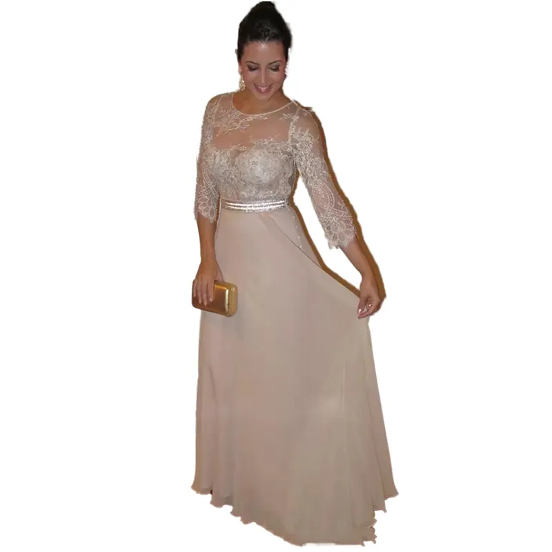 white christmas dresses Womens' Lace & Chiffon Mother-of-the-Bride Dress: Flowing Beach Weddi Blue Ashes / S main image 1