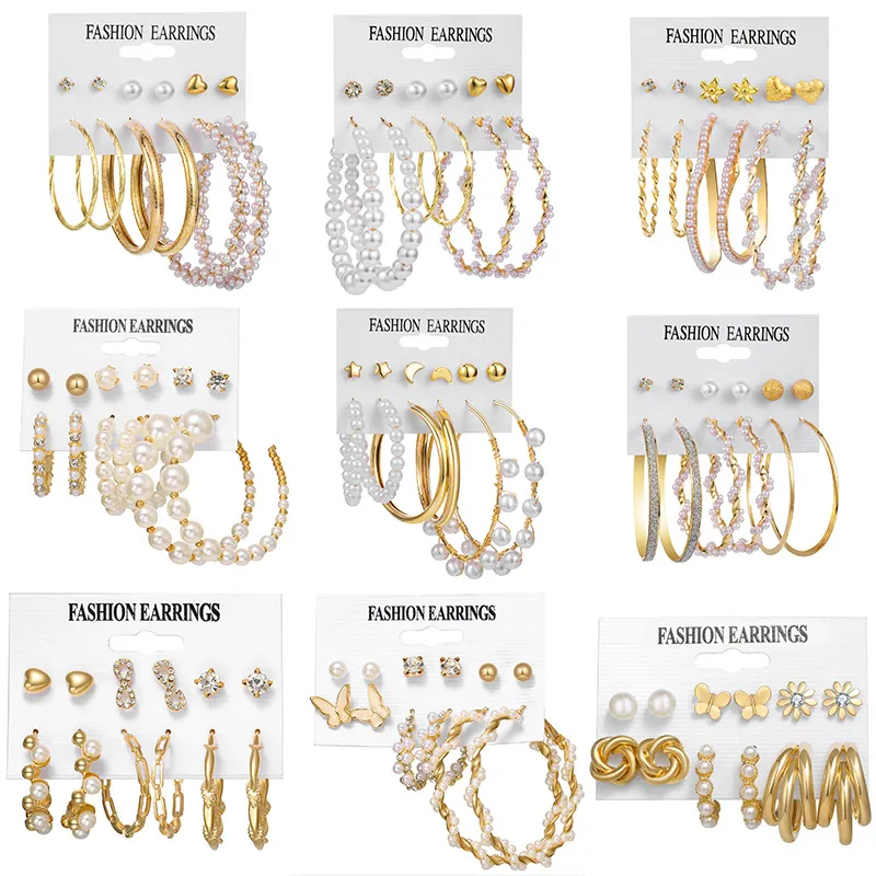 Étalon papillon cerceau boucles d'oreilles de serpent pour filles étalons tragus piercing en or bijoux set pack oorbellen aretes brincos bijoux fémmestud