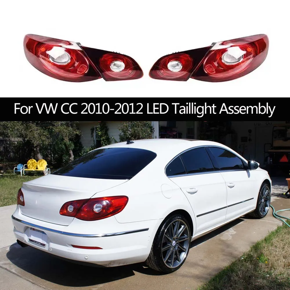 Car Tail Lights Assembly Dynamic Streamer Turn Signal Indicator Fog Brake Light For VW CC 2010-2012 LED Taillight Rear Lamp Lighting Accessories