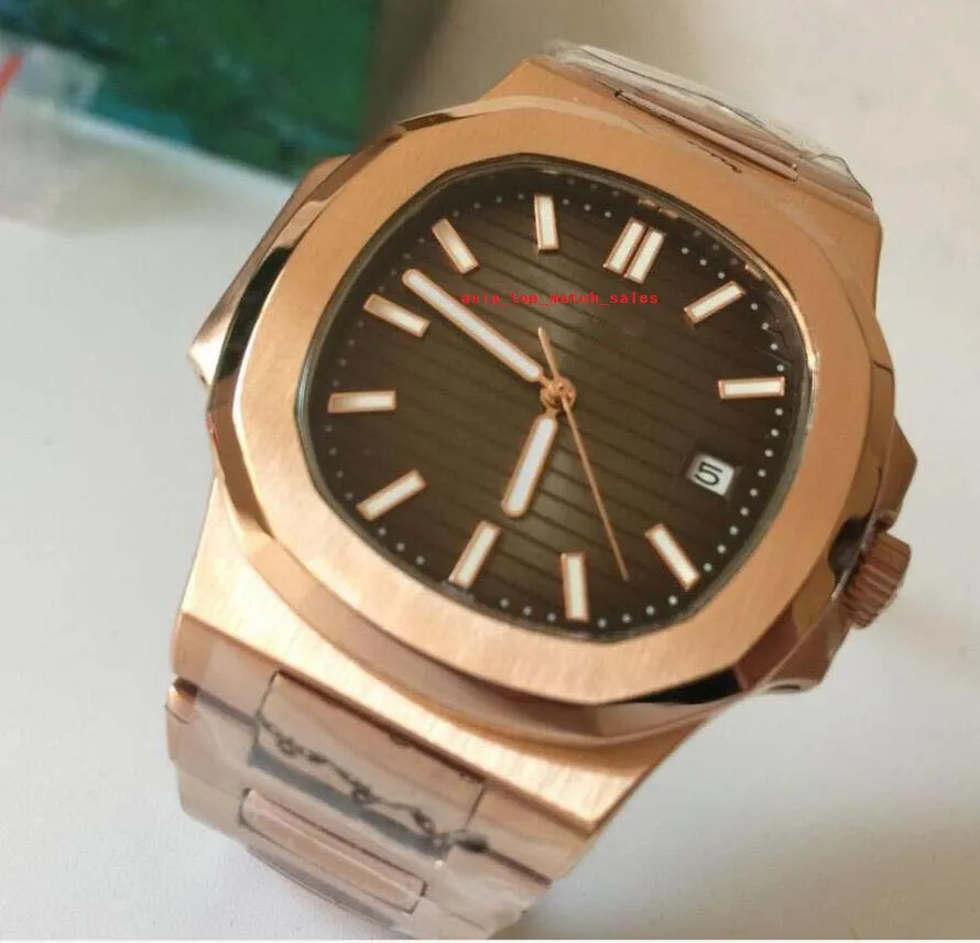 Super wersja klasyczna 2 style Men zegarek 40 mm brązowy tarcza 2813 Ruch Auto Data Sapphire Luminous Rose Gold za przezroczystymi zegarkami mechanicznymi męskimi