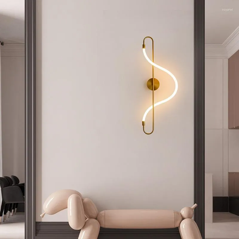 Wall Lamps Modern Led Lamp Bedroom Corridor Silicone Light Strip Bedside Creative Design Decoration Lighting