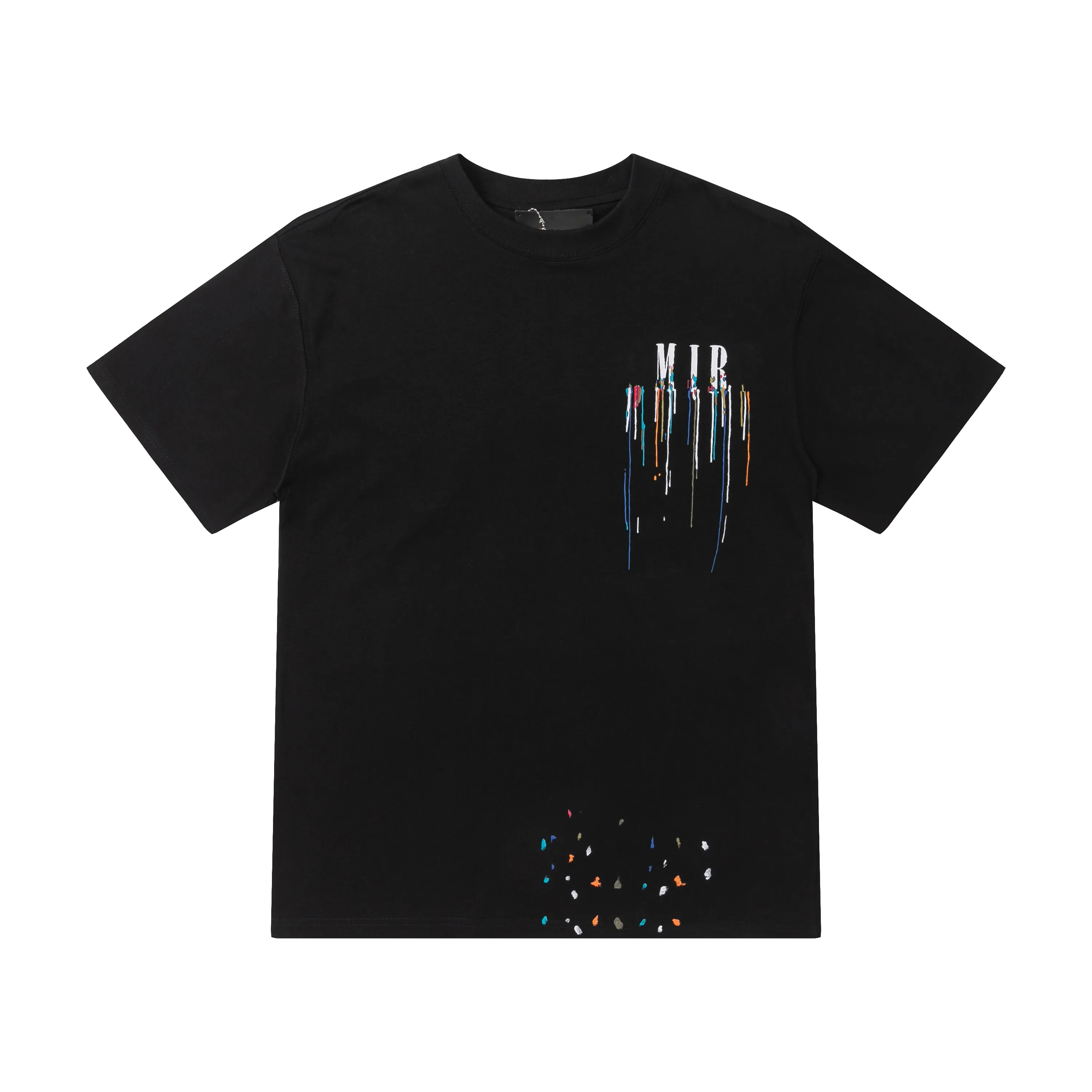 Fashion Paint Drip Splatter Lettera Stampa T-shirt Uomo Donna Designer Streetwear T-shirt Girocollo Cotone Nero Bianco Arancione T-shirt Hip Hop Taglia europea S-XL