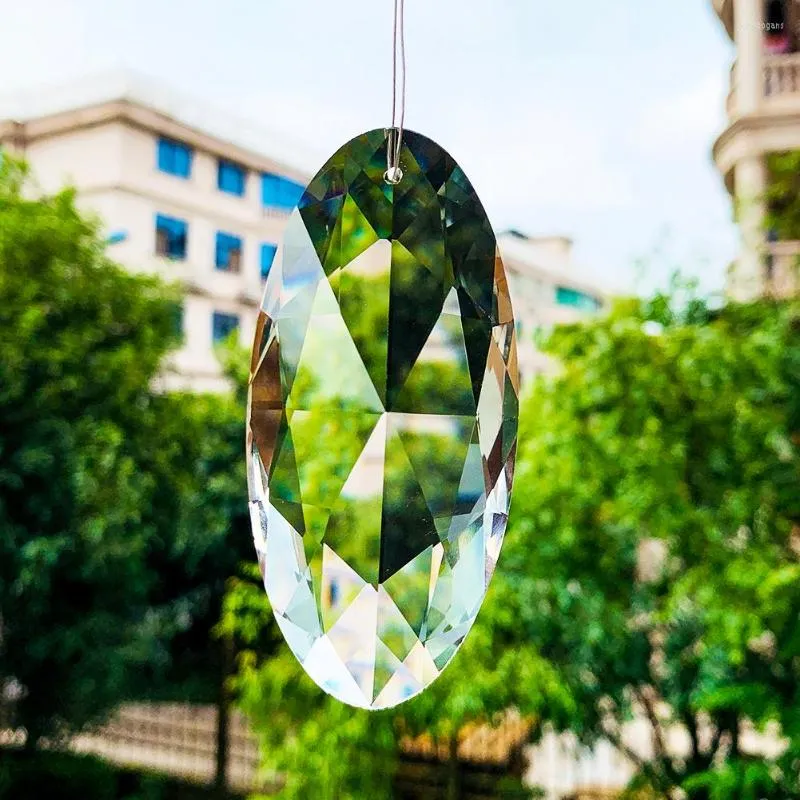 Chandelier Crystal 90mm Diamond Horse Eye Parts DIY Hanging Suncatcher Prisms Pendant Home Wedding Decor Accessories