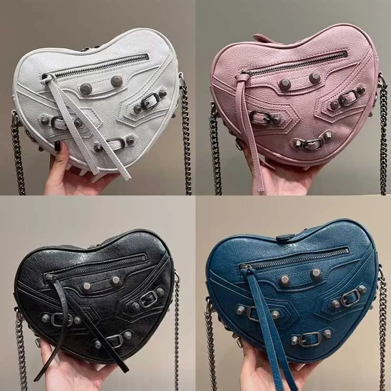 BLSJ Love Heart Cross Body Bag Fashion Motorfietszakken Designer onderarm envelop Luxe handtas Schouder echte lederen messenger