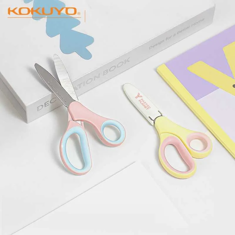 Kokuyo Pastel Planet Kids Scissor Pink Blue Color Scale Steel SAFE SAFECTORS Home DIY Art Hand Craft Office School A7273