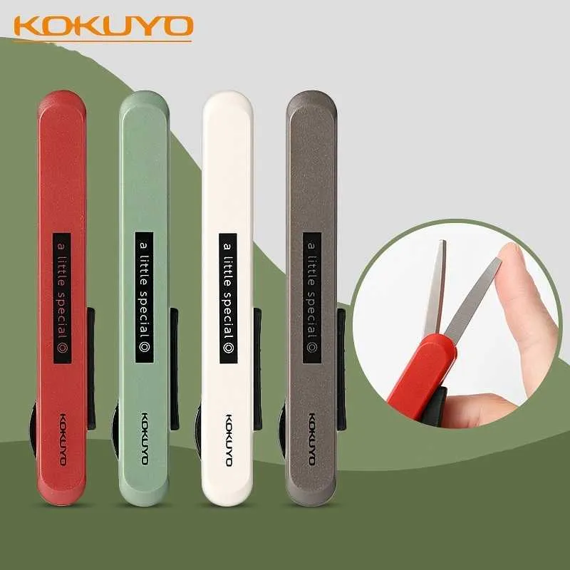 Kokuyo A Little Special foldable Scissor Resin Opener Safe Portable Pen Cutter for Paper Diary Office School A7274