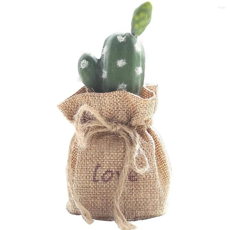Fiori decorativi Tavolo creativo Piante in vaso Mini cactus Ornamenti artificiali Amore Decorazioni vegetali carine