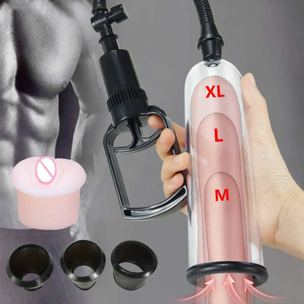 Rozszerzone pompa pompy Podręczanie Penisa Extender Extender Sex Toys dla mężczyzn masturbator ssanie próżni Machin narzędzie dla dorosłych produktów
