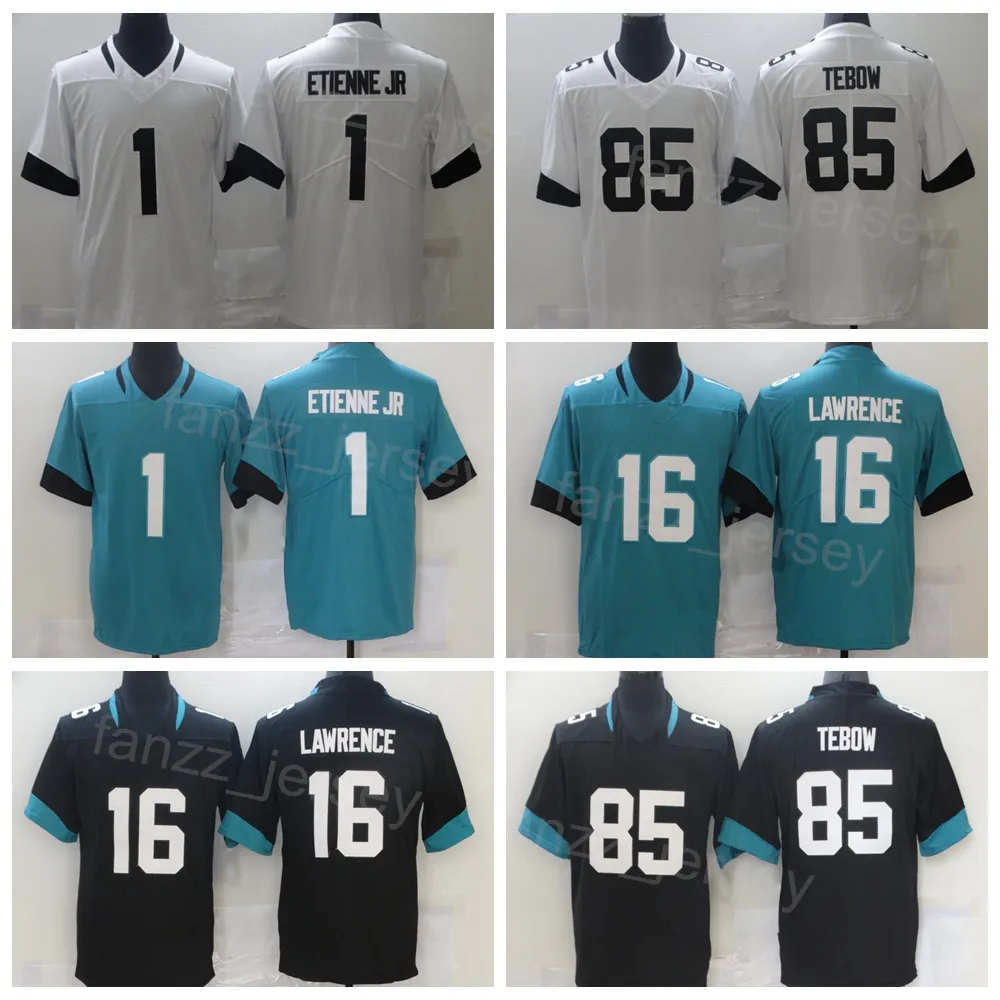 Men Football 85 Tim Tebow Trikots 16 Trevor Lawrence 1 Travis Etienne Jr Vapor Color Rush für Sportfans Team Schwarz Blue White Stickerei und nähen reinen Baumwollverkauf