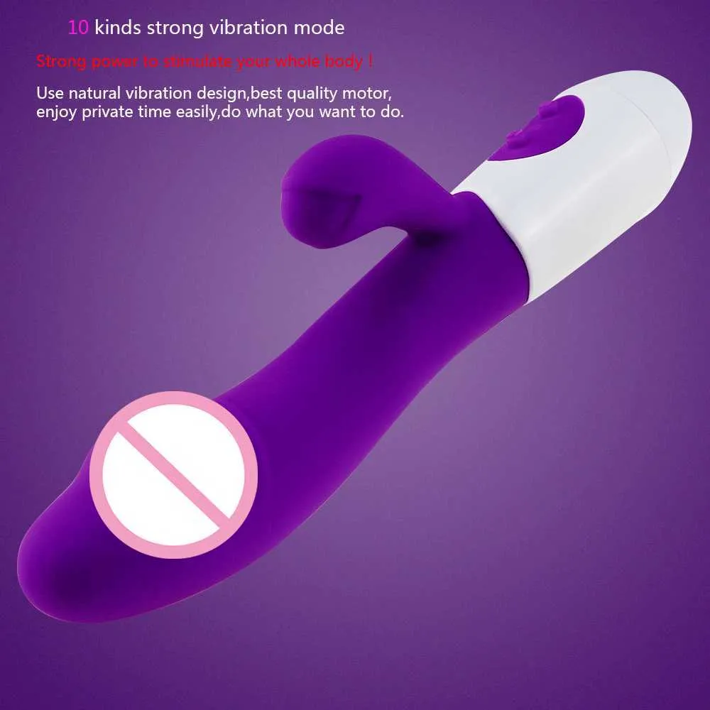 Sexspielzeug, Massagegerät, Vibrator, G-Punkt, Kaninchen-Spielzeug für Frauen, Dildo, Vagina, Klitoris-Massagegerät, Dual-Vibration, AV-Stick, sicheres Produkt für Erwachsene, 2V03 2QG0