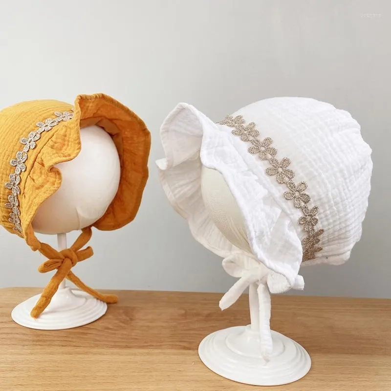 Cappelli Lovely Baby Lace Court Hat Princess Fashion Bonnet regolabile Estate per il campeggio all'aperto