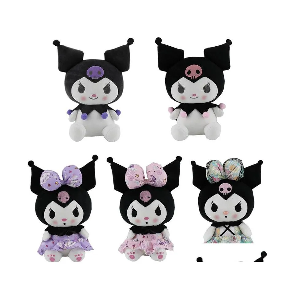 حيوانات أفخم محشوة Kawaii Kuromi Cartoon Dolls Toys Soft Model Toy Lovely Toy for Children Girls Fans Wholesale Drop Deliver