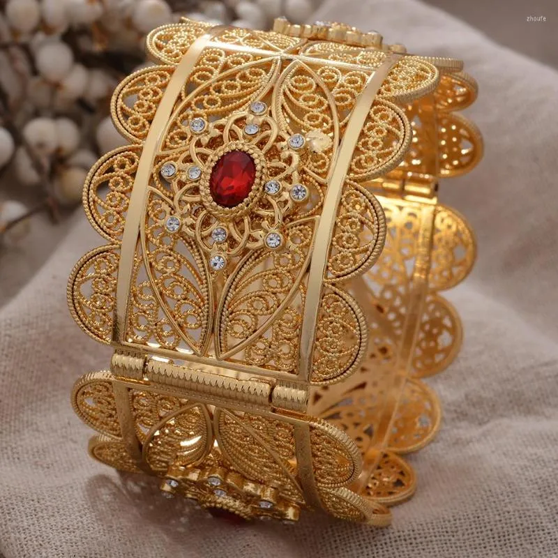 Bangle Luxury Afraic Gold Kolor Wedding Bangles for Women Girl