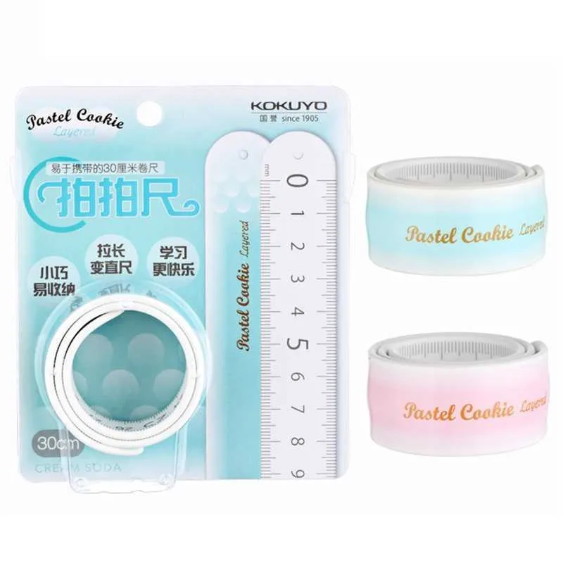 30 cm Kokuyo Pastell Cookie Layered Ruler Mild Color Flexible Rule Band Band M￤ter Verktyg Office School A7250