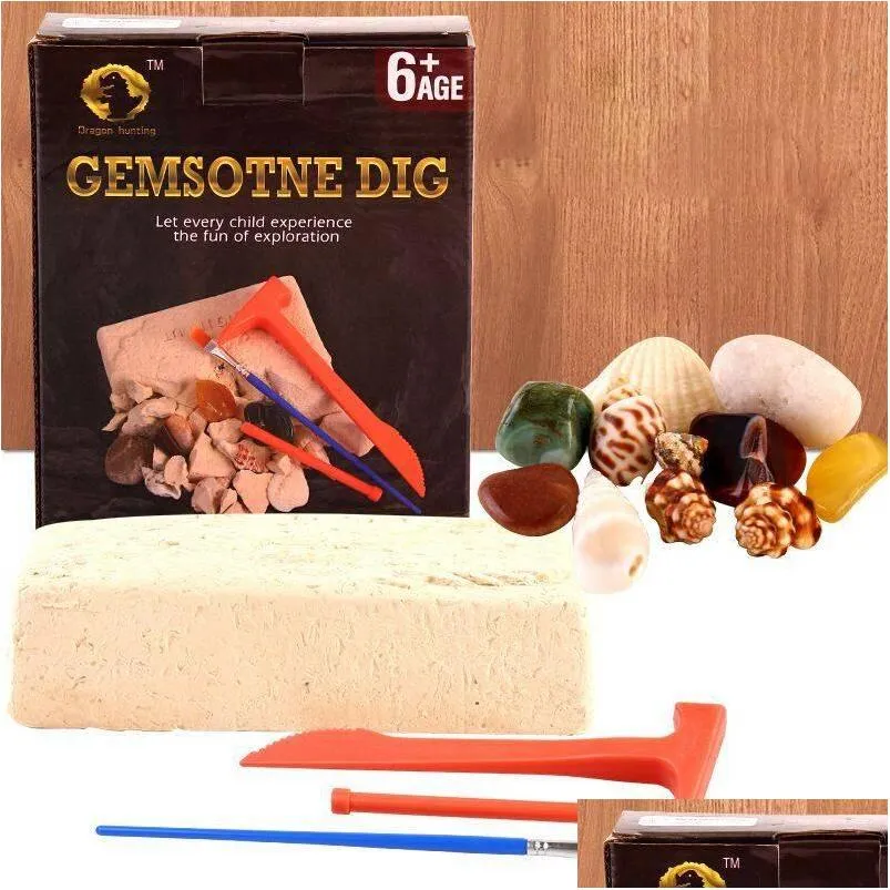 kids excavation dig kits dinosaur gem discovery stone toy diy fossil archaeology skeletons set stem science experiment educational boy girls