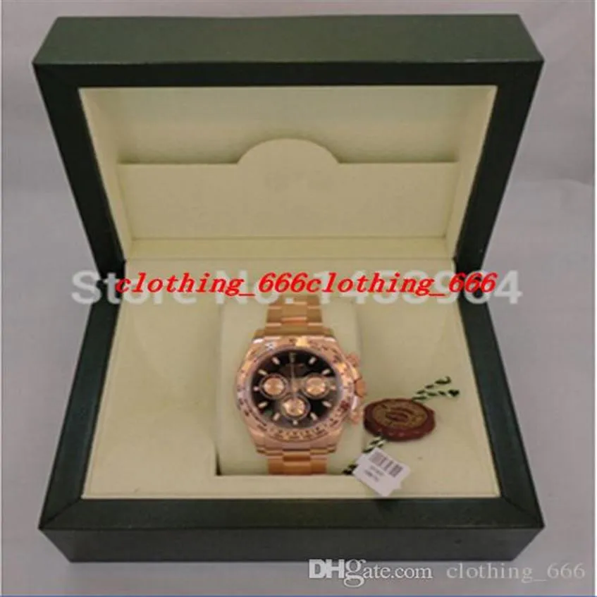Proveedor de fábrica Caja original de lujo 116505 40 mm Esfera negra Oro rosa Acero inoxidable Reloj automático para hombre Relojes 302g