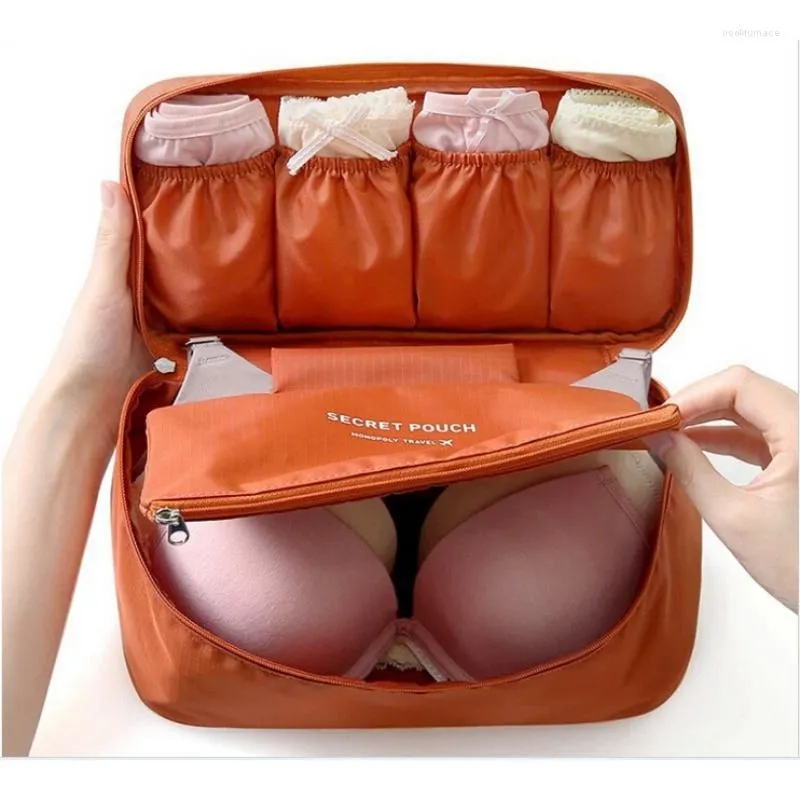 Bolsas de armazenamento Organizador de roupas íntimas cosméticas Lingerie Bra Travel Bag de mala de mal