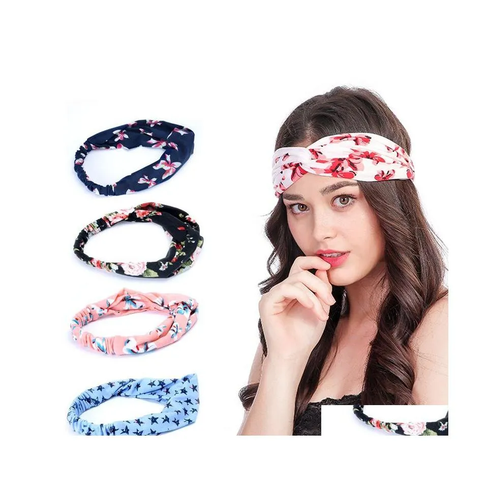 Headbands Running Hair Band Athletic Travel Sport Elastic Boho Knotted Yoga Head Wrap For Women Girls Accessories Dhs B97F Drop Deli Dh2Ka