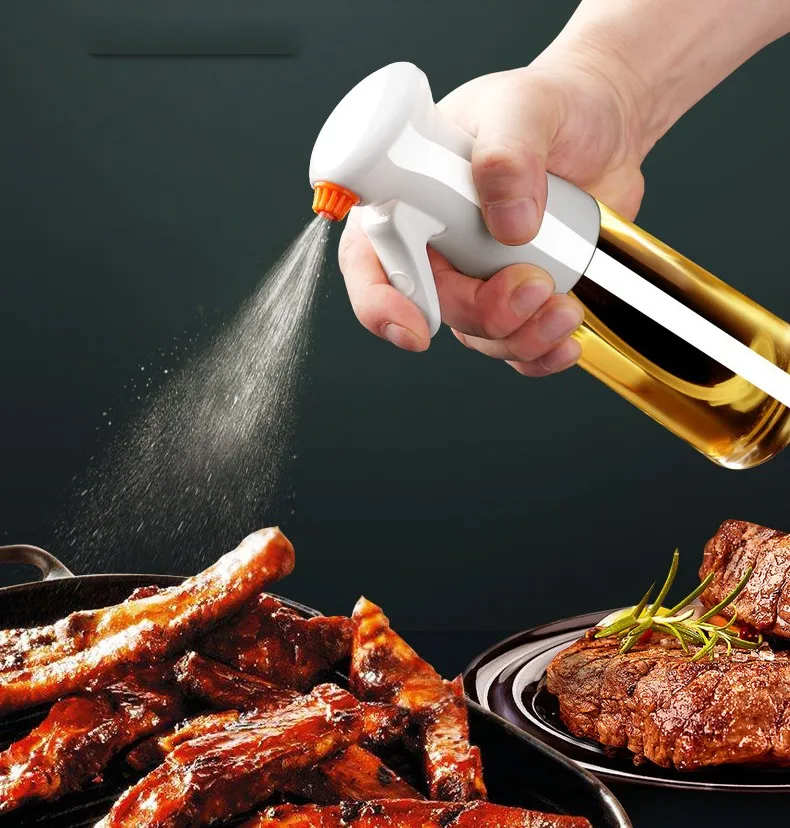 Kitchen Tools Cooking Utensils 220ml Olive Oil Sprayer Bottles Cookings Baking Vinegar Mist Sprayer Barbecue Spray Bottle for BBQ Picnic Tool