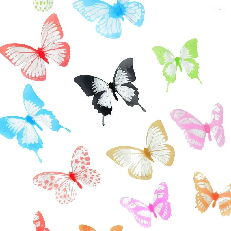 벽 스티커 3D 나비 창조적 나비 혼합 컬러 홈 장식 냉장고 아이 방 장식 아트 데칼