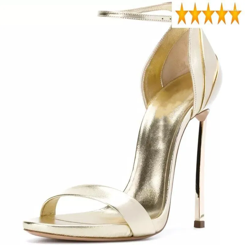 Sandals maat 34-45 Runway Fashion plus vrouwen Stiletto High Heel Party Bruiloft Bridal Shoes Golden Silver Peep Teen Ladies Pumps