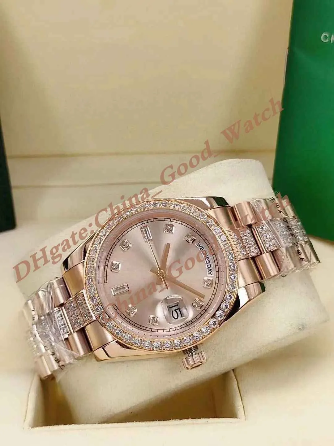 6 Color 36MM Watches For Men Ladies Women s Date Champagne Dial Rose Gold Watch Men s Automatic Movement Diamond Bracelet Strap Wristmaps Sapphire