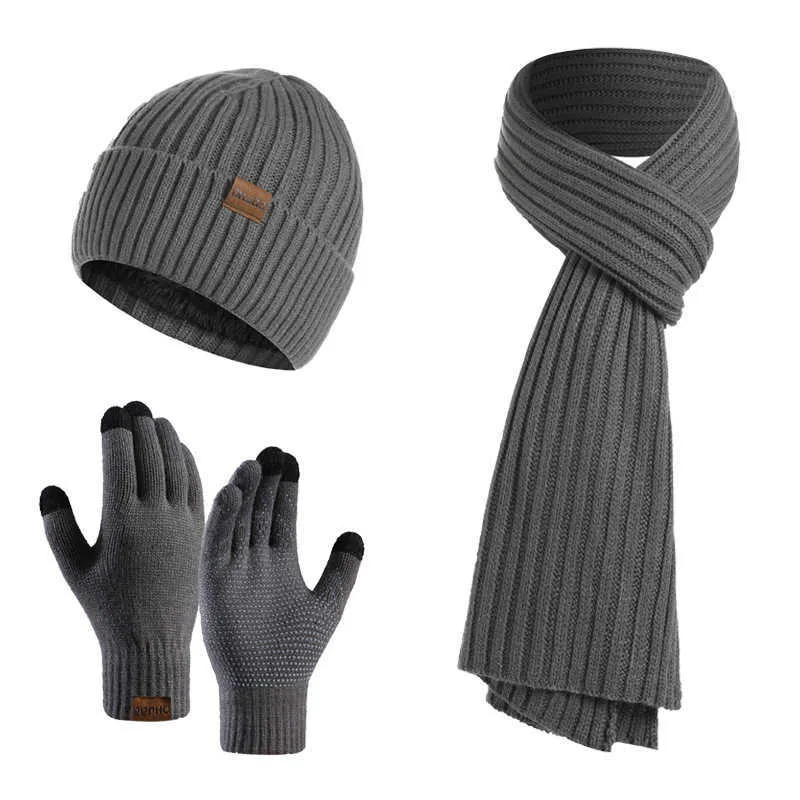 Scarves Hats scarves gloves wholesale winter warm thick men's and wo knitting beach hats sets wo outdoor