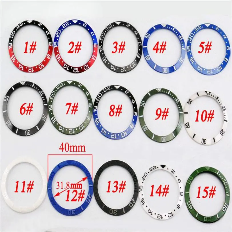 P349 Red Black Blue Green Green Titanium Bezel Fit GMT Automatic Watch Support Retail and Whole262a