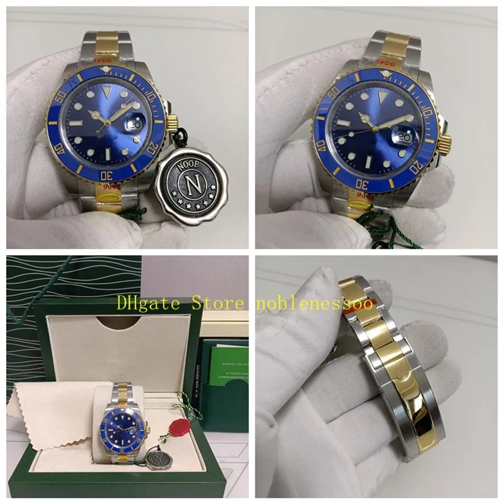 Orologi di fabbrica Super N a 7 colori 904L con scatola originale da uomo quadrante blu da 41 mm 126613 Numero di carta corretto 126613LB 126610 Acciaio oro D2740