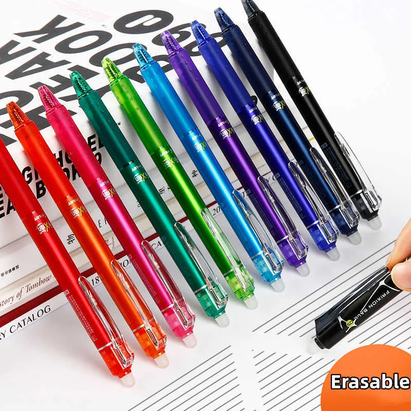 1 pièces pilote Frixion balle Gel encre stylo frapper rétractable effaçable couleur Extra fin 0.5mm stylo à bille 23EF bureau école A7221