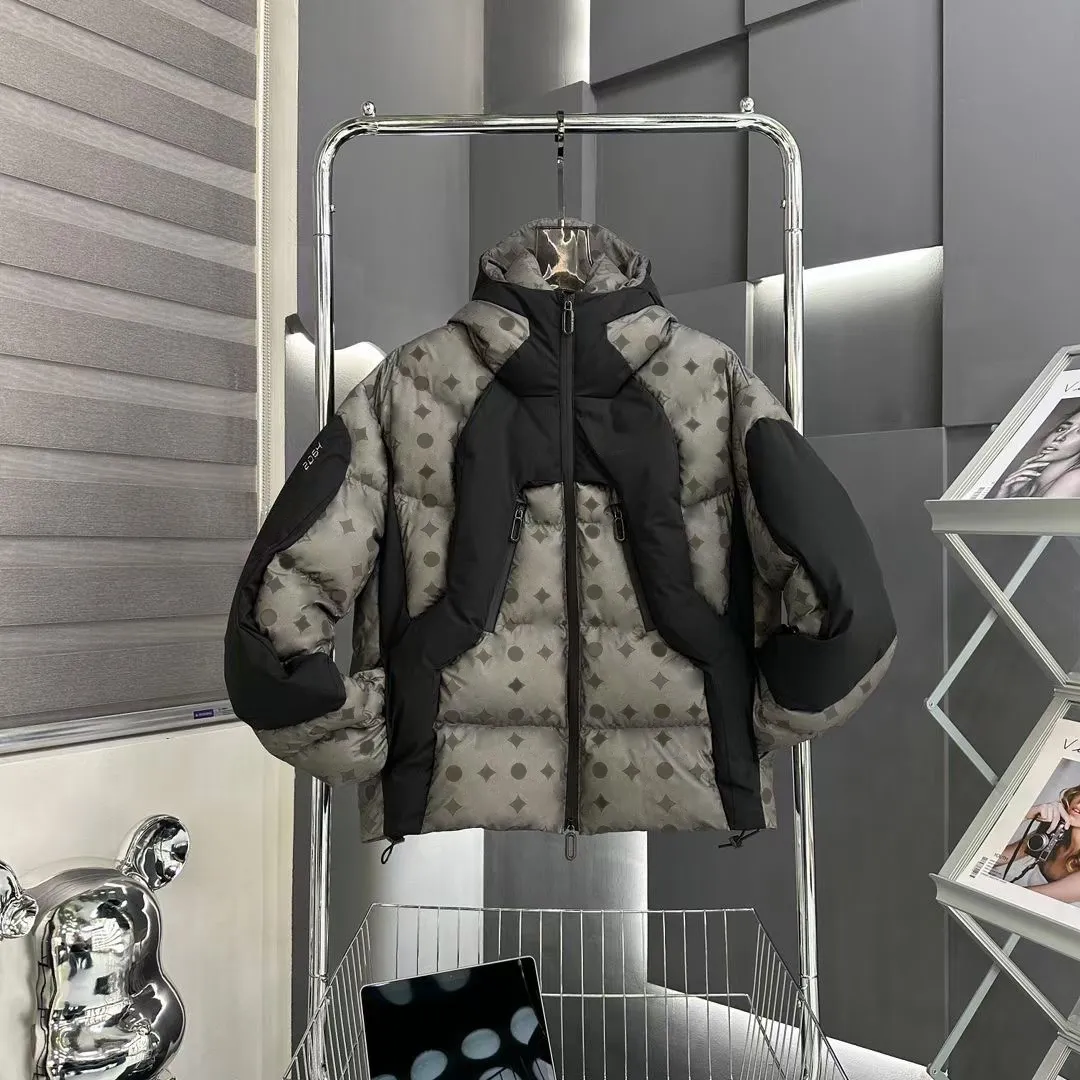 lvity jackets 패션 mens LVSE 최고 품질의 여자 겨울 다운 푹신한 재킷 디자이너 남자 클래식 가역적 다운 코트 여자 모직 문자 패턴 코트